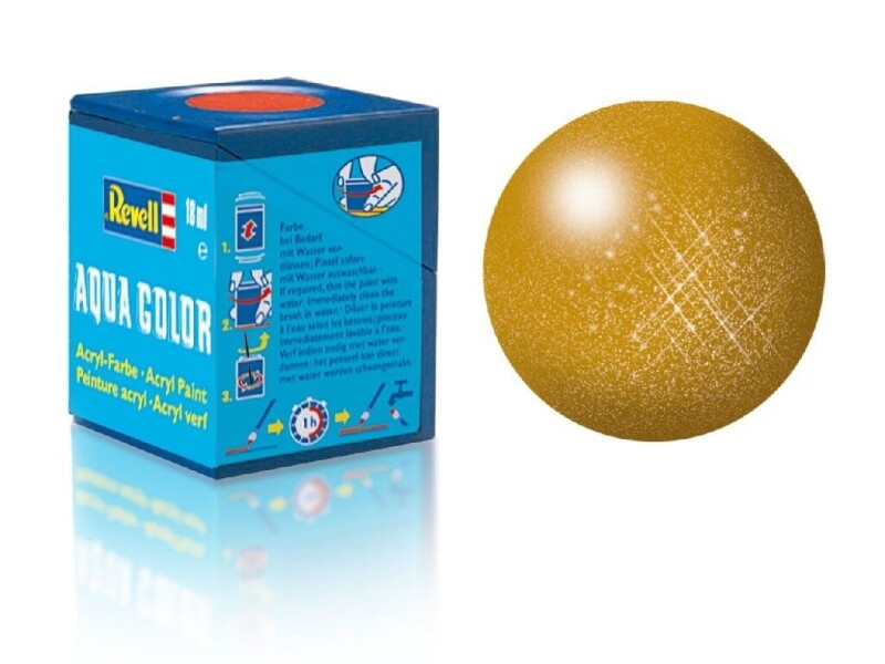 Revell - Barva akrylová - 36192 metalická mosazná 18ml